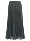Ermanno Scervino Longuette Skirt With Pleated Design And Elastic Waistband In Gray
