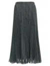 Ermanno Scervino Longuette Skirt With Pleated Design And Elastic Waistband In Gray