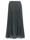 Ermanno Scervino Longuette Skirt With Pleated Design And Elastic Waistband In Gray