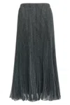 Ermanno Scervino Longuette Skirt With Pleated Design And Elastic Waistband In Gray
