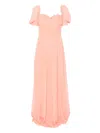 Ermanno Scervino Pleated Maxi Dress In Pink