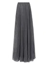 Ermanno Scervino Pleated Maxi Skirt In Gray