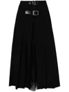 Ermanno Scervino Pleated Maxi Skirt With High Waist In Black