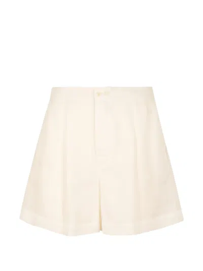 Ermanno Scervino Pleated Mesh-panel Shorts In Gray