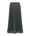 Ermanno Scervino Longuette Skirt With Pleated Design And Elastic Waistband In Gray