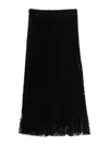 Ermanno Scervino Midi Skirt With Lace Overlay Design In Black