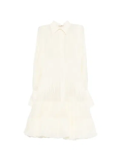 Ermanno Scervino Pleated Mini Dress In Multi