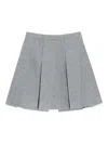 Ermanno Scervino Wool Blend Mini Skirt With Pleats In Gray
