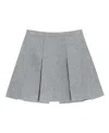 Ermanno Scervino Pleated Mini Skirt With Structured Waistband In Gray