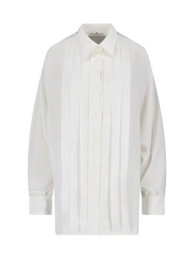 ERMANNO SCERVINO ERMANNO SCERVINO PLEATED SHIRT – WHITE