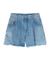 Ermanno Scervino Pleated Shorts In Blue