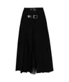 Ermanno Scervino Pleated Maxi Skirt With High Waist In Black