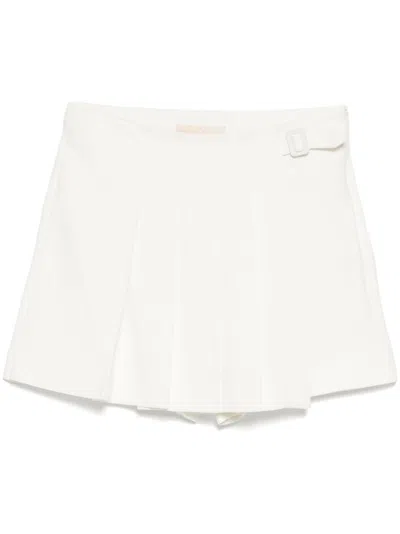 Ermanno Scervino Pleated Skorts In White