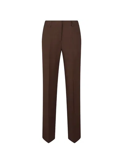 Ermanno Scervino Pleated Tailored Trousers In Brown