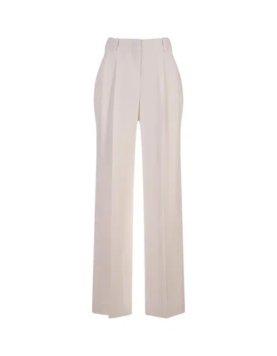 Ermanno Scervino Pleated Tailored Trousers In White