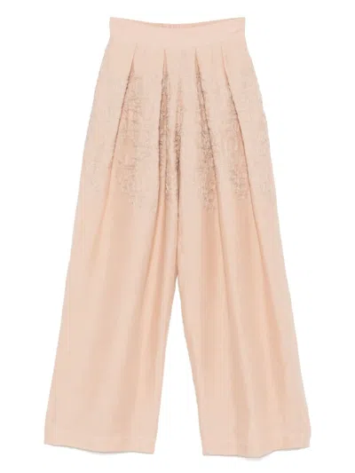 Ermanno Scervino Pleated Trousers In Neutral