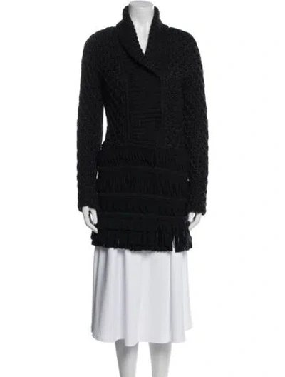 Pre-owned Ermanno Scervino Plunge Neckline Sweater In Black