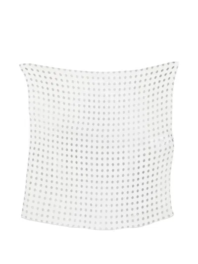 Ermanno Scervino Polka-dot Scarf In White