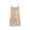Ermanno Scervino Floral Lace Overlay Mini Dress In Neutral