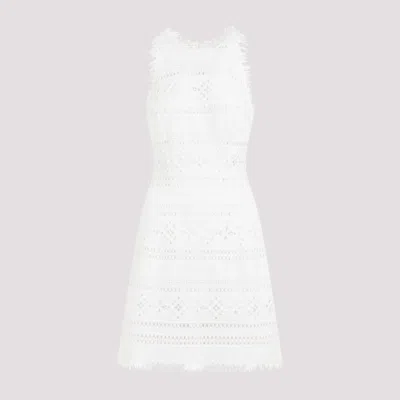 Ermanno Scervino Polyester Dress In Blanc De Bl