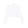 Ermanno Scervino Lace Long-sleeve Cropped Shirt With Scalloped Hem
