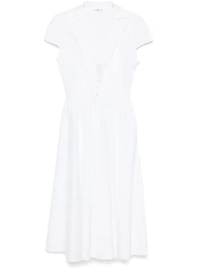 Ermanno Scervino Poplin Midi Dress In 白色