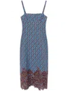 Ermanno Scervino Powder Blue Lace Sleeveless Dress