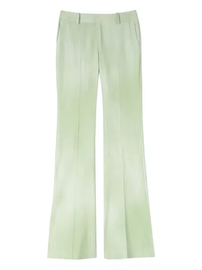 Ermanno Scervino Pressed-crease Flared Trousers In Green