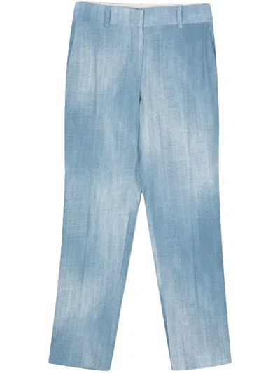 Ermanno Scervino Pressed-crease Tailored Trousers In Blue