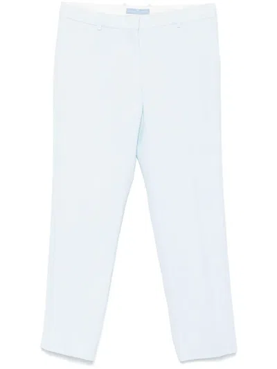 Ermanno Scervino Pressed-crease Tapered Trousers In Blue