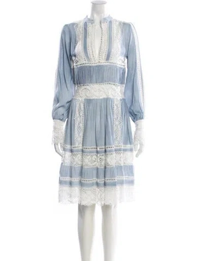 Pre-owned Ermanno Scervino Printed Knee-length Dress In White