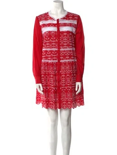 Pre-owned Ermanno Scervino Printed Mini Dress In Red