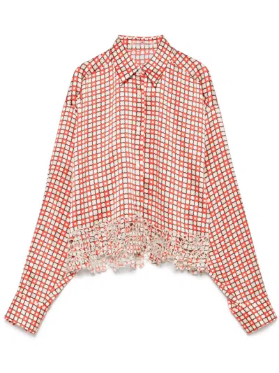 Ermanno Scervino Printed Shirt In 红色