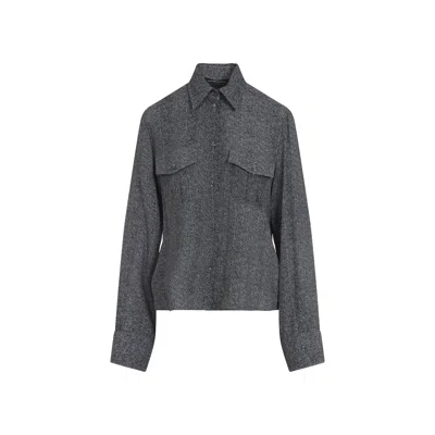 Ermanno Scervino Printed Shirt In Gray