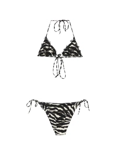 Ermanno Scervino Printed Triangle Bikini Set In Multi