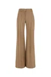 Ermanno Scervino Printed Viscose Wide-leg Pant In Brown