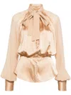 Ermanno Scervino Puff-sleeves Buttoned Shirt In Nude