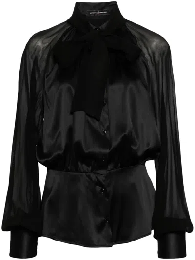 Ermanno Scervino Puff-sleeves Buttoned Shirt In Schwarz