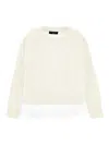 Ermanno Scervino Pullover With Lace In Neutral