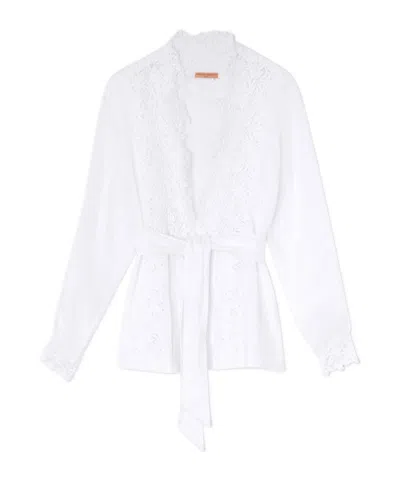 Ermanno Scervino Lace-detailed Blouse In White