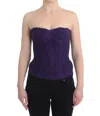Ermanno Scervino Women  Purple Lingerie Corset Bustier Top Floral Lace