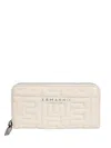 Ermanno Scervino Quilted Geometric Zip-around Wallet In White