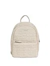 Ermanno Scervino Quilted Monogram Backpack In Neutral