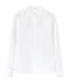 Ermanno Scervino Rebrode Lace Poplin Shirt In White