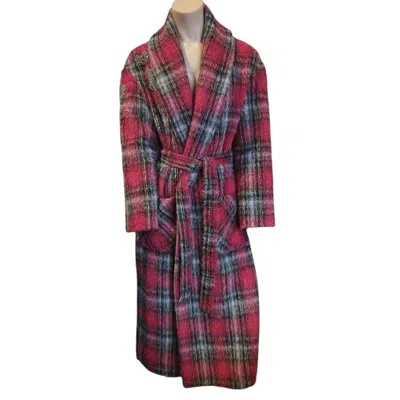 Pre-owned Ermanno Scervino Red Tartan Coat It 40