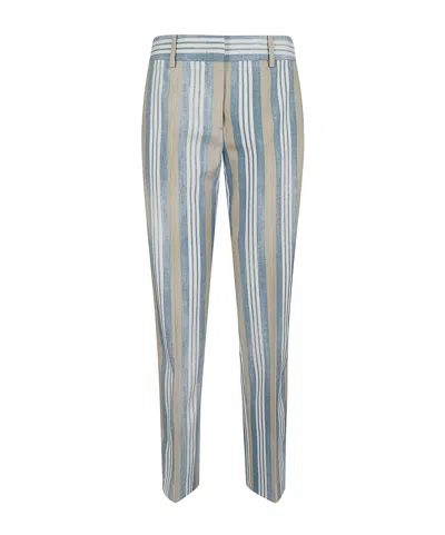 Ermanno Scervino Casual Pants With Belt Loops In Blue