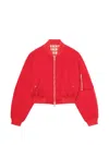 Ermanno Scervino Technical Fabric Bomber With Vichy Interior In Red
