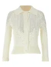 Ermanno Scervino Rhinestone Cardigan Sweaters And Cardigans