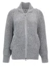 Ermanno Scervino Rhinestone Cardigan Sweater, Cardigans Gray