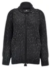 Ermanno Scervino Rhinestone-embellished Merino Wool Knit Cardigan